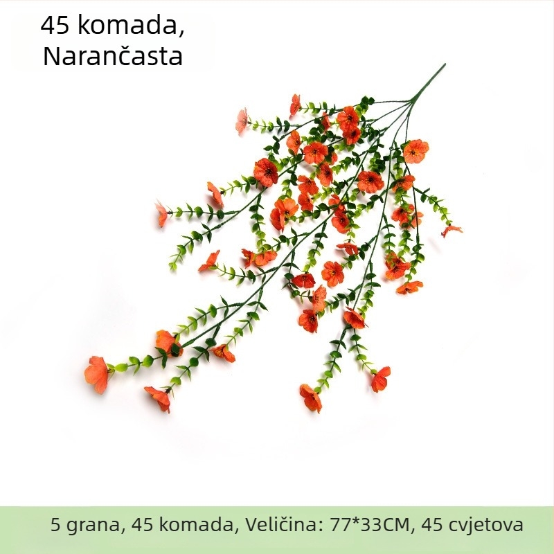 Buket od svile — realističan umjetni buket za svadbenu dekoraciju, vanjske fotografije i uređenje doma, visina 10–30 cm
