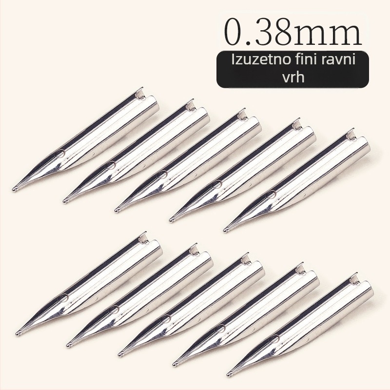 Zamjenski nib za nalivpero s malim okruglim vrhom, ekstra fin 0,5/0,38 mm, nehrđajući čelik