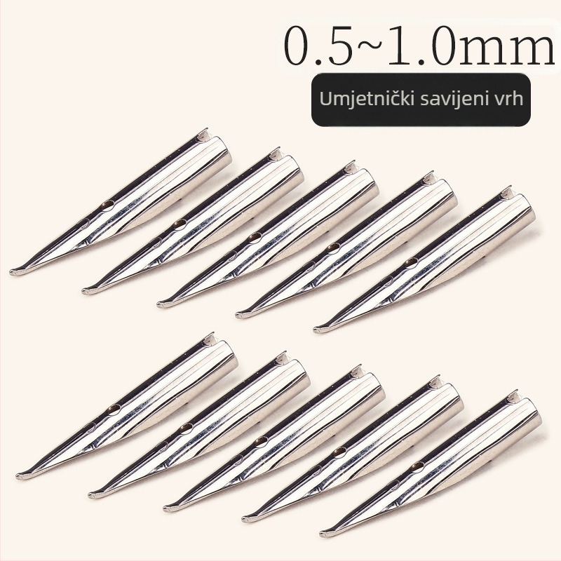 Zamjenski nib za nalivpero s malim okruglim vrhom, ekstra fin 0,5/0,38 mm, nehrđajući čelik