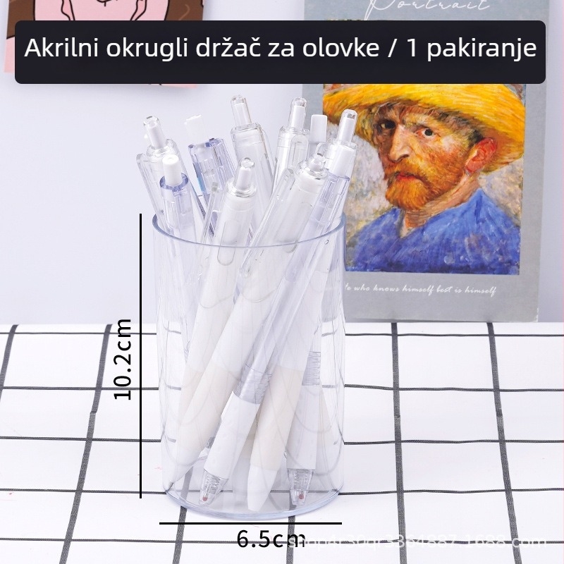 Prozirni akrilni držač za olovke i četkice za šminku za DIY – kutija za pohranu