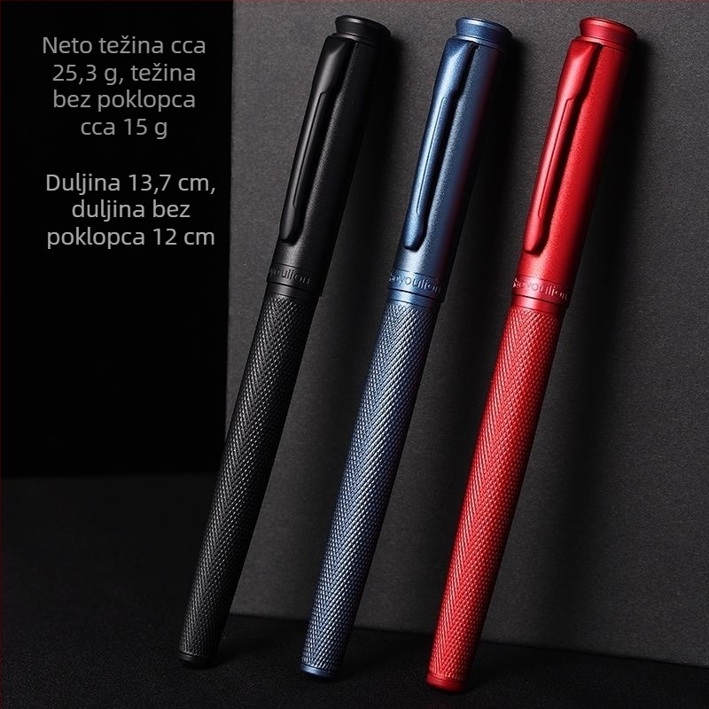 Black Forest kaligrafsko pero s tvrdim vrhom za muškarce, zakrivljeni vrh, uredsko pisanje za odrasle, titan-crni vrh, elegantan dizajn