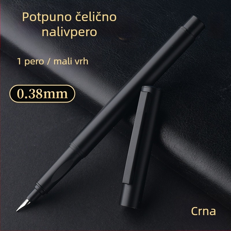 Ocelno pero s cijelim metalnim tijelom za kaligrafiju, skice i potpis