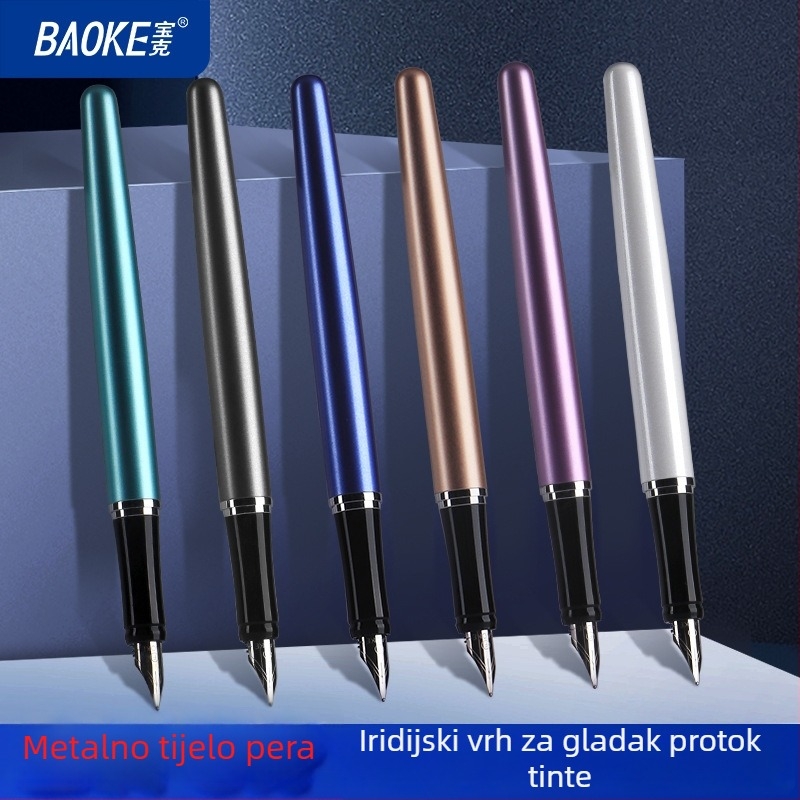 Baoke Shangcai metalno pero s konverterom za mastilo i otisnutim logom, poklon paket u kutiji PM179