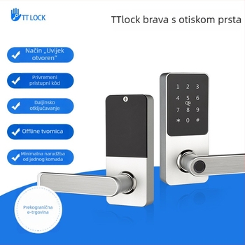 WiFi aluminijska elektronička brava s lozinkom i otiskom prsta, za kućna vrata, otvaranje jednim dodirom