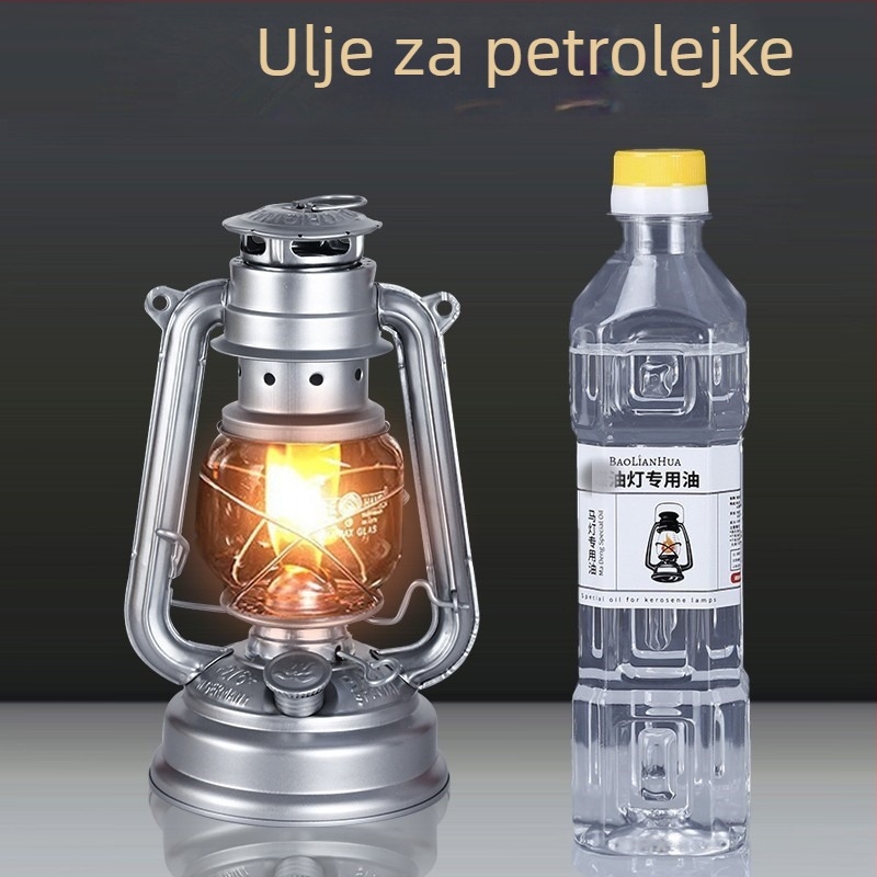 Lampa za kampiranje na ulje s bezdimnim gorivom od gheea, retro seoskog stila za vanjsku upotrebu