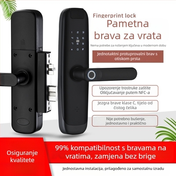 Unutarnja sigurnosna vrata s metalnim mehanizmom zaključavanja i pametnim elektroničkim zaključavanjem s lozinkom, karticom i otiskom prsta