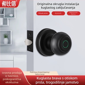 Nova sferna pametna brava s otiskom prsta i Bluetooth za drvena vrata, grafiti dizajn, pogodna za kuće, hotele i urede