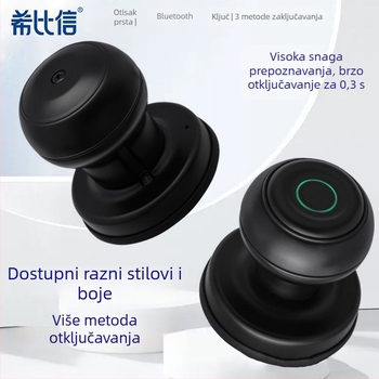 Nova sferna pametna brava s otiskom prsta i Bluetooth za drvena vrata, grafiti dizajn, pogodna za kuće, hotele i urede