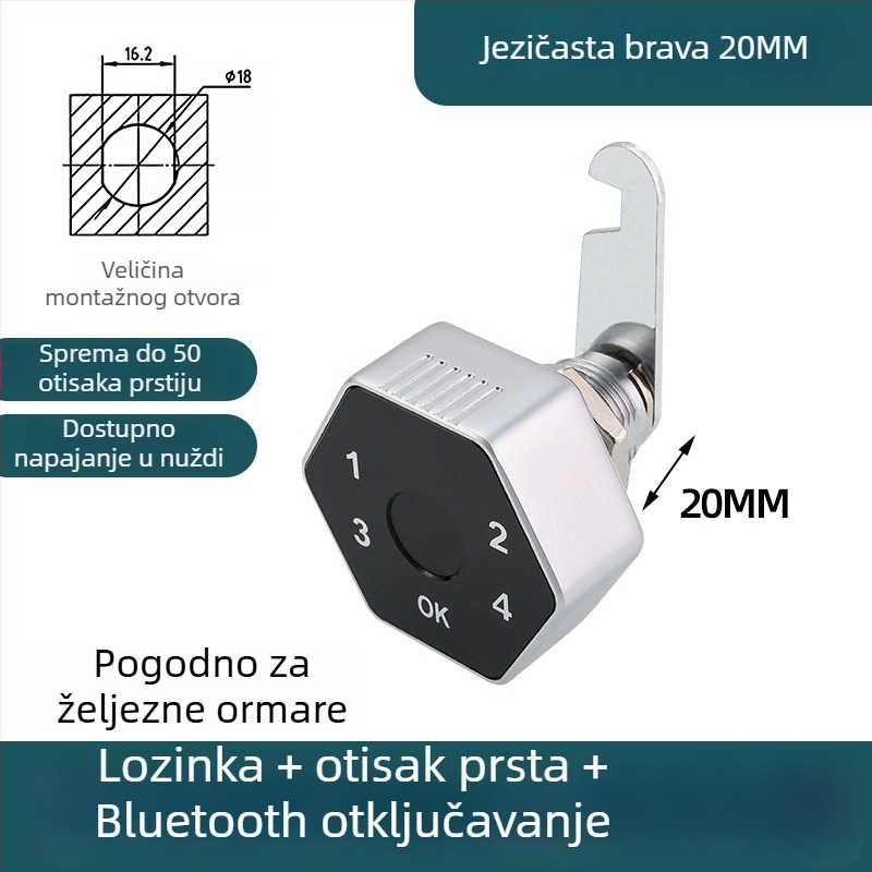 Bluetooth brava, brava poštanskog sandučića, pametna brava s otiskom prsta za ladicu, brava za vrata arhivske ormariće, namještaj brava, brava s lozinkom
