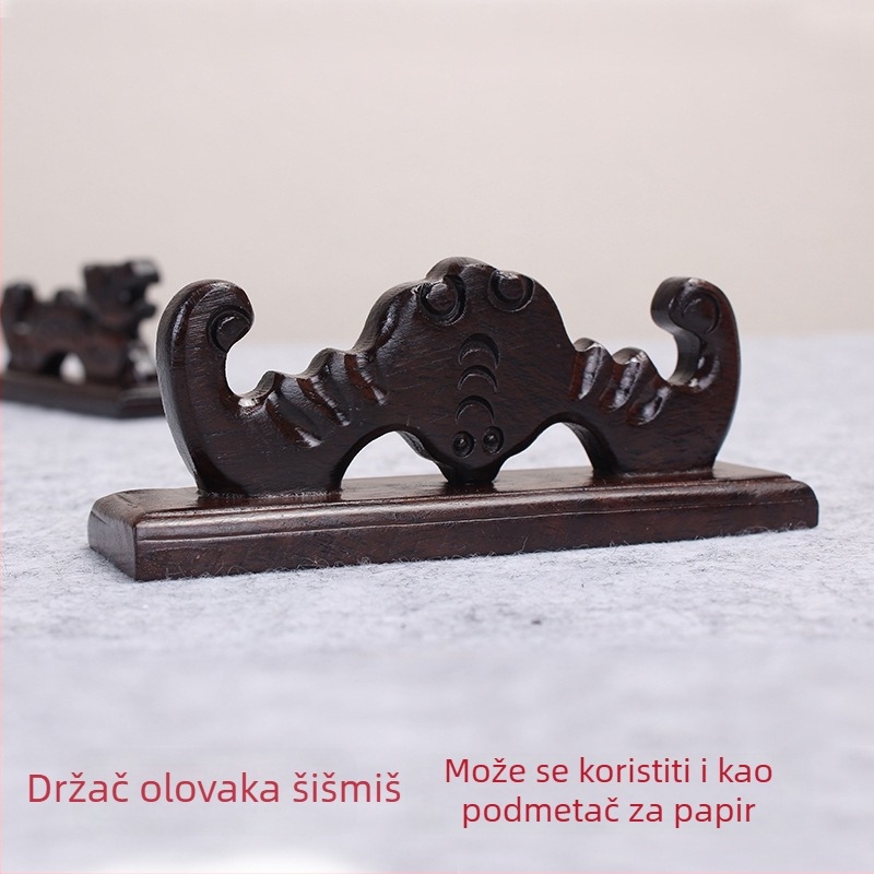 Biumi drveni držač četkica u obliku zmaja i šišmiša za kaligrafiju i kinesko slikanje