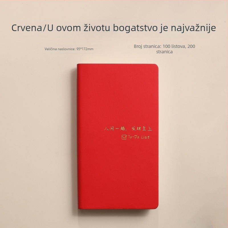 Prijenosni A6 bilježnica s prilagodljivim logom za dnevno planiranje i poslovni raspored