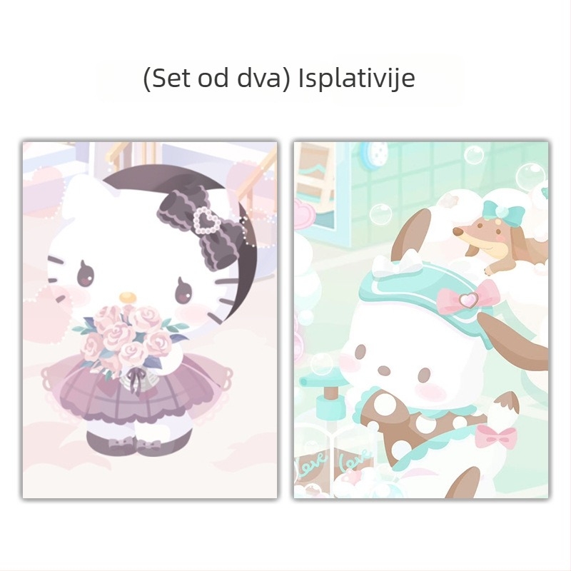 Sanrio bilježnica s mrežom i linijama — B5 tvrdi uvez, A5 mreža, A6 spiralna bilježnica