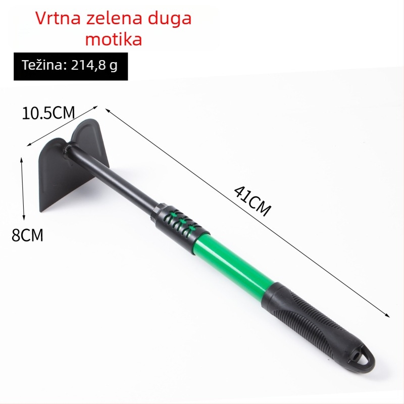 Zeleni set vrtnih alata s plastičnim protivkliznim ručkama – 3-dijelni set za kućno vrtlarenje, sadnju na balkonu, prokopavanje tla i plijevljenje