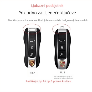 Kućište ključa Porsche Cayenne, Taycan, Panamera, Macan i 718/911 – ABS karbonsko kućište ključa