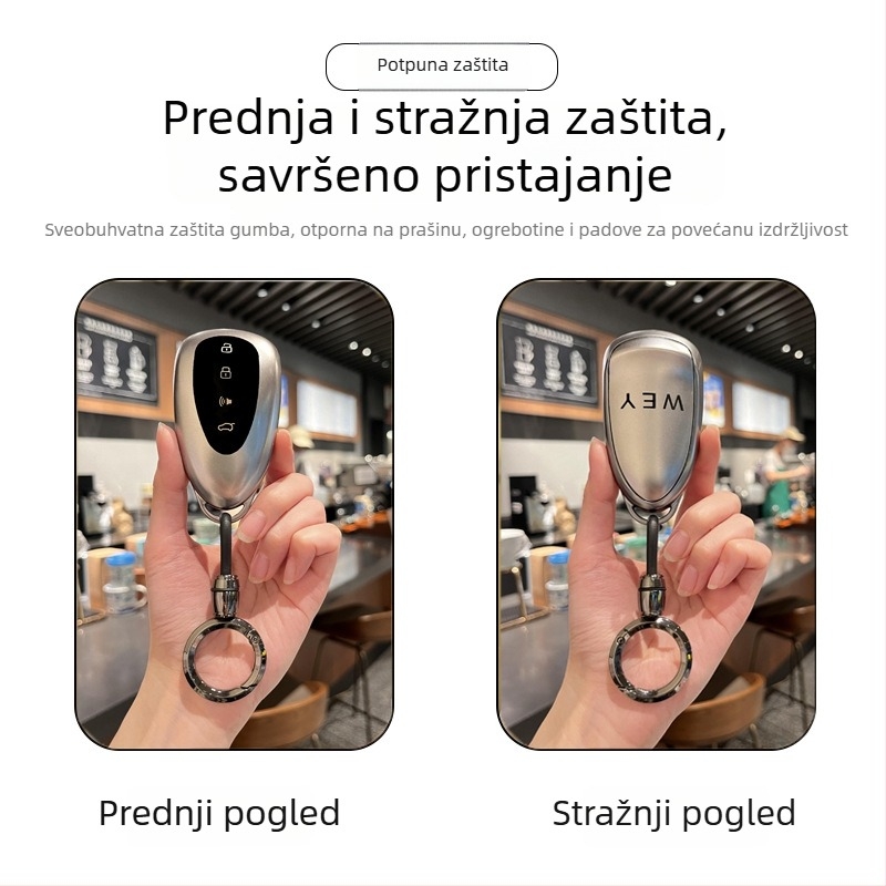 Wei Pai kućište ključa za Great Wall DHT-PHEV, plavi planinski / Alpska mocha, TPU zaštitno kućište sa kopčom