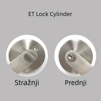 Brava od aluminijske legure sa tri ručke za unutarnja vrata za spavaću sobu — moderni minimalistički dizajn, mehanička, tih