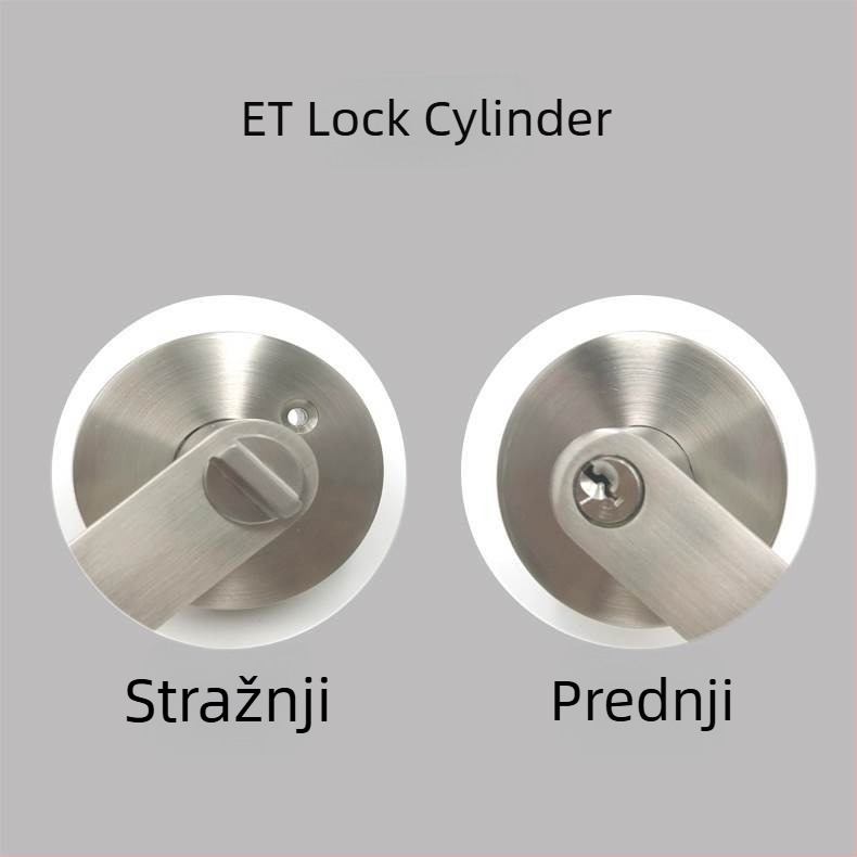 Brava od aluminijske legure sa tri ručke za unutarnja vrata za spavaću sobu — moderni minimalistički dizajn, mehanička, tih