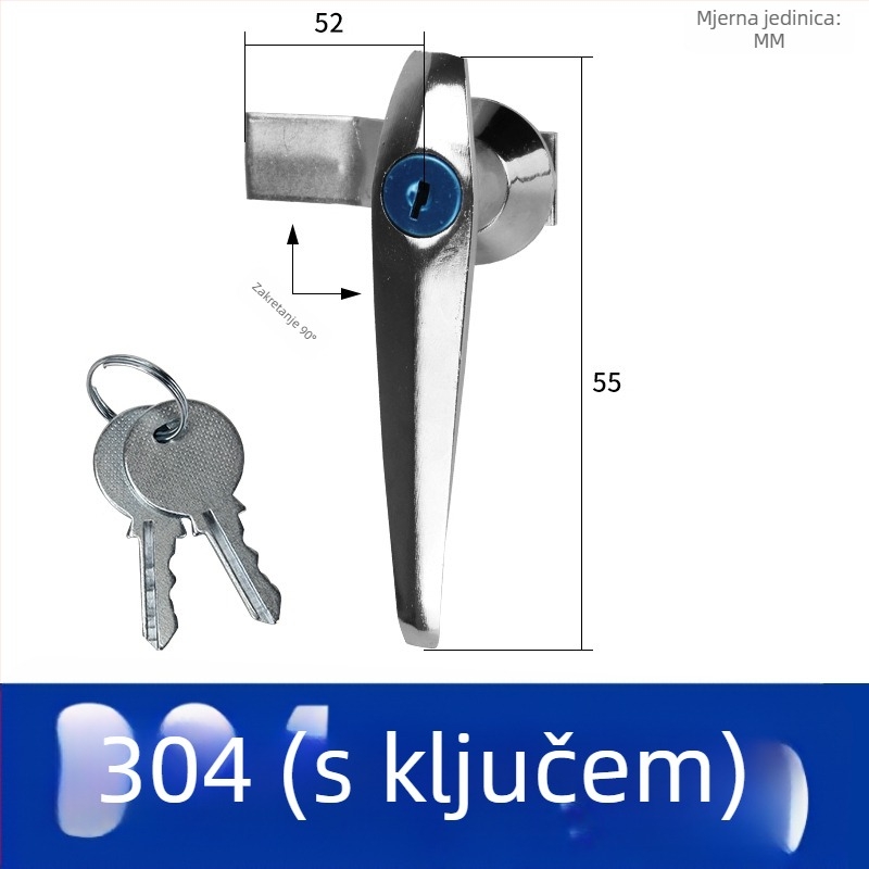 Honggui MS304 produžena brava s ručkom za električne ormariće, distribucijske kutije i sefove