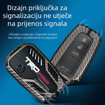 Kućište ključa Toyota za Camry, Prado, Levin, Highlander, RAV4, Sienna i Avalon — cinkova legura