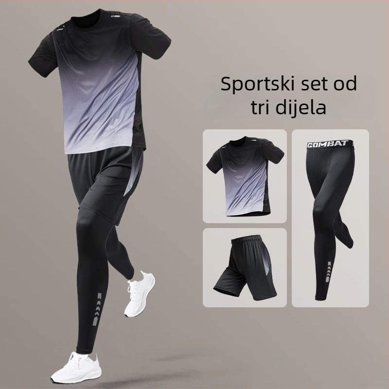 Unisex sportski komplet za trčanje i zimu s brzo sušećom tkaninom, za jutarnje trčanje i vožnju biciklom