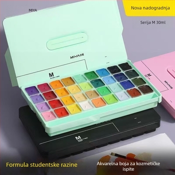 Mia gouache 24 boja 30 ml – set za umjetnost, prijenosni početnički paket M7