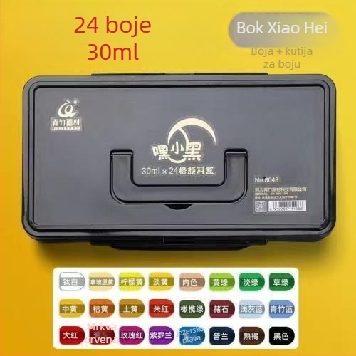 Mia gouache 24 boja 30 ml – set za umjetnost, prijenosni početnički paket M7
