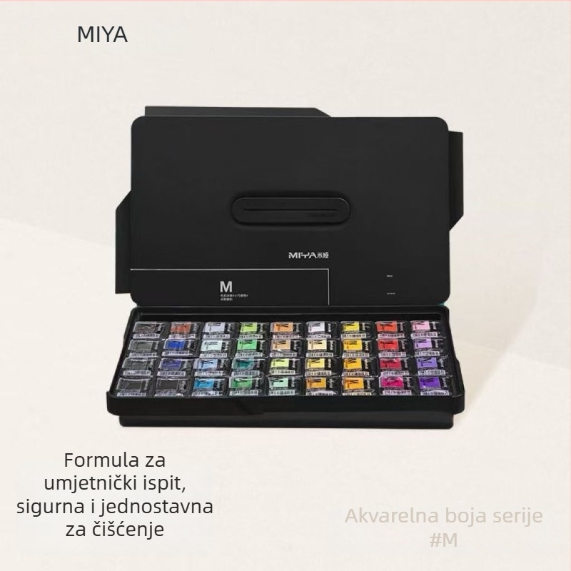 Mia gouache 24 boja 30 ml – set za umjetnost, prijenosni početnički paket M7