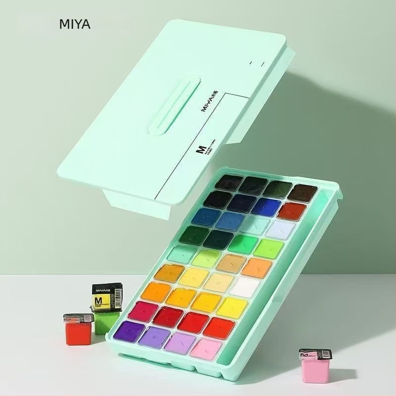 Mia gouache 24 boja 30 ml – set za umjetnost, prijenosni početnički paket M7