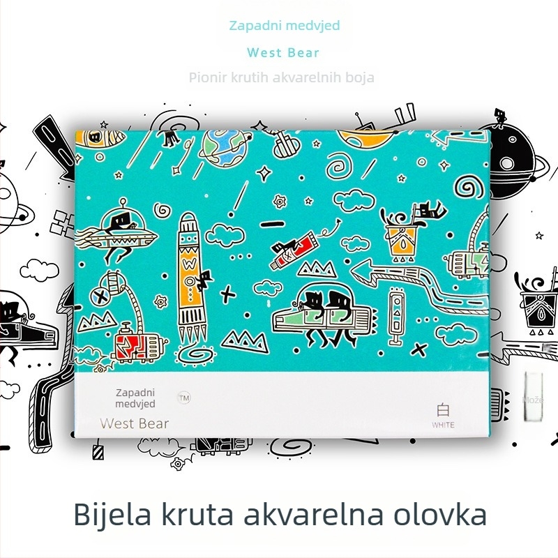 Xixi Bear čvrste gouache štapiće, vodotopive, perive, bez mirisa, u setovima od 18/12/6 boja za vrtić.