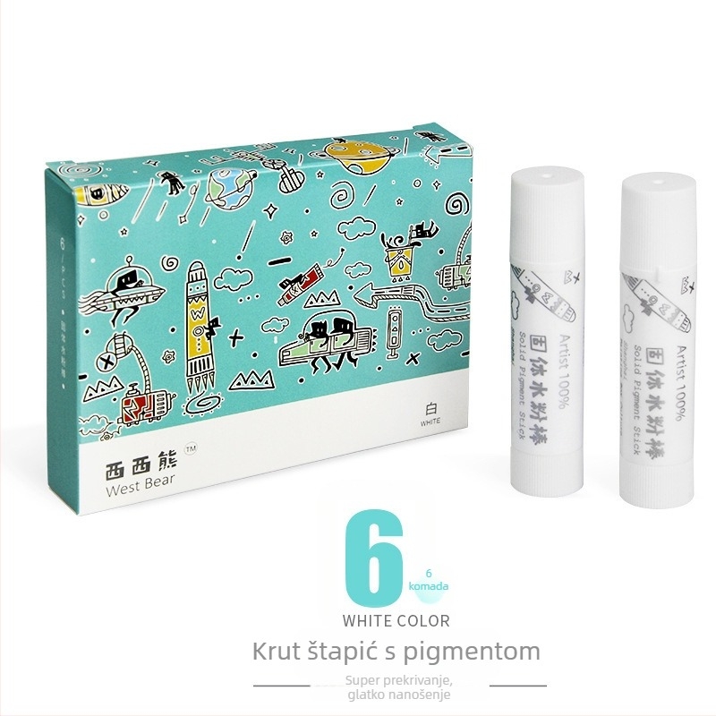 Xixi Bear čvrste gouache štapiće, vodotopive, perive, bez mirisa, u setovima od 18/12/6 boja za vrtić.