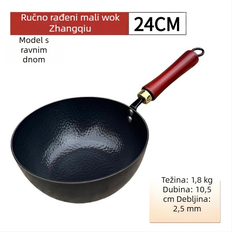 Prilagođeni Zhangqiu autentični mali lonac za mlijeko bez premaza, ručno kovano od željeza za dojenčiju hranu