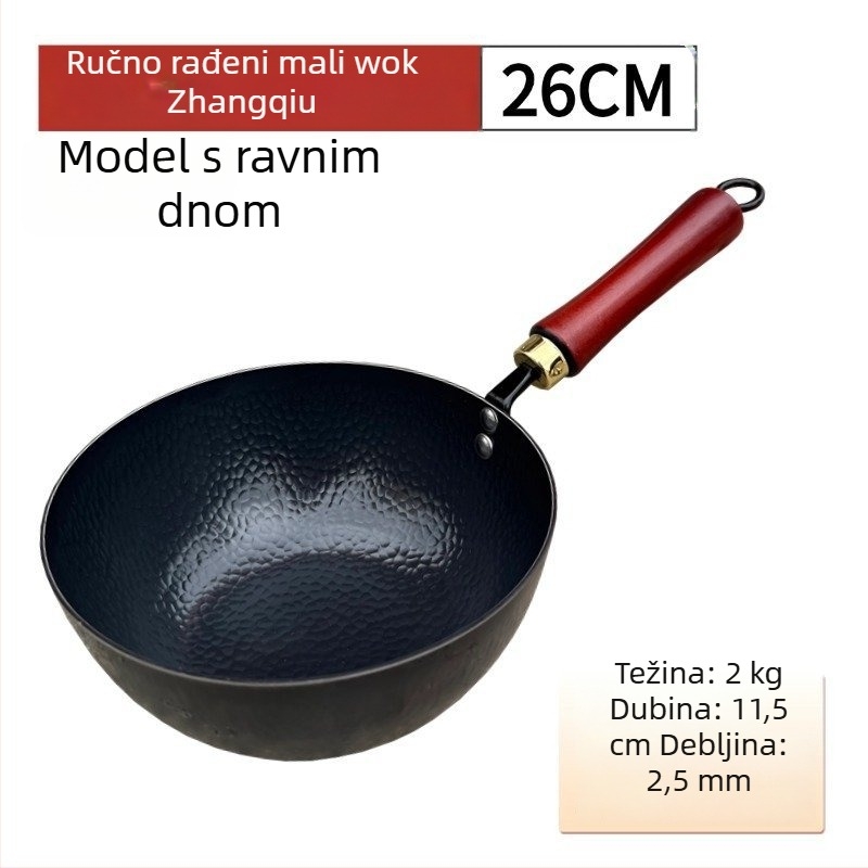 Prilagođeni Zhangqiu autentični mali lonac za mlijeko bez premaza, ručno kovano od željeza za dojenčiju hranu