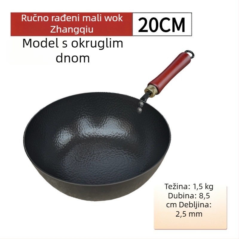 Prilagođeni Zhangqiu autentični mali lonac za mlijeko bez premaza, ručno kovano od željeza za dojenčiju hranu