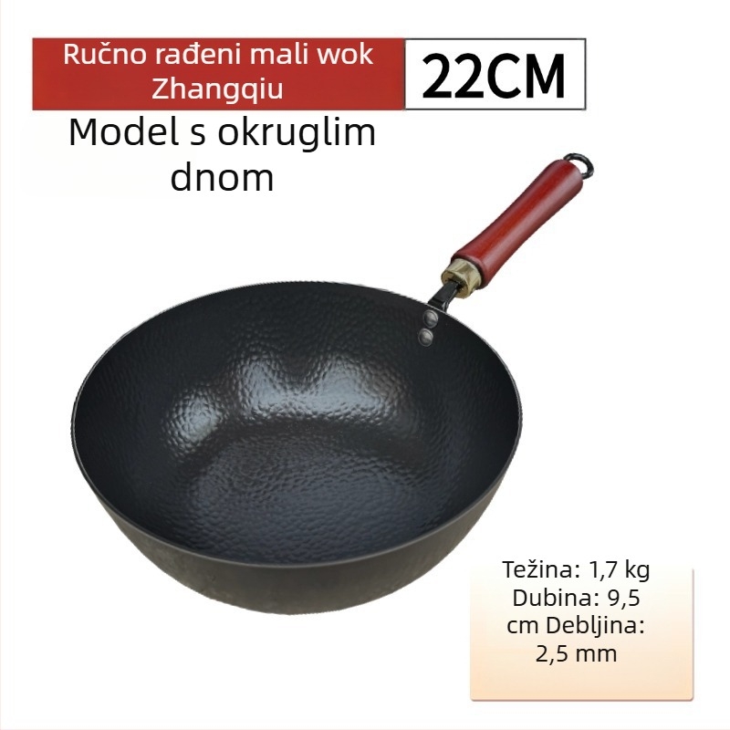 Prilagođeni Zhangqiu autentični mali lonac za mlijeko bez premaza, ručno kovano od željeza za dojenčiju hranu