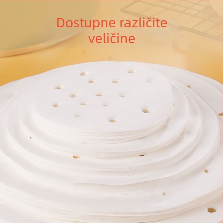 Papir za parenje s silikonskim uljem, ne lijepi se, prehrambena kvaliteta, 100 listova