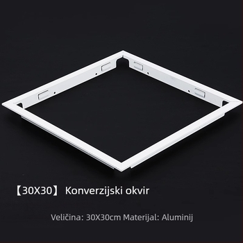Integrirani okvir stropa kupaone s LED rasvjetom, 30x30 i 30x60 aluminijski okvir – dodaci