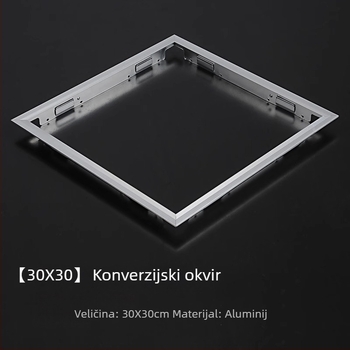 Integrirani okvir stropa kupaone s LED rasvjetom, 30x30 i 30x60 aluminijski okvir – dodaci