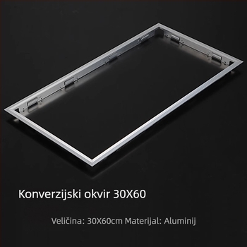 Integrirani okvir stropa kupaone s LED rasvjetom, 30x30 i 30x60 aluminijski okvir – dodaci