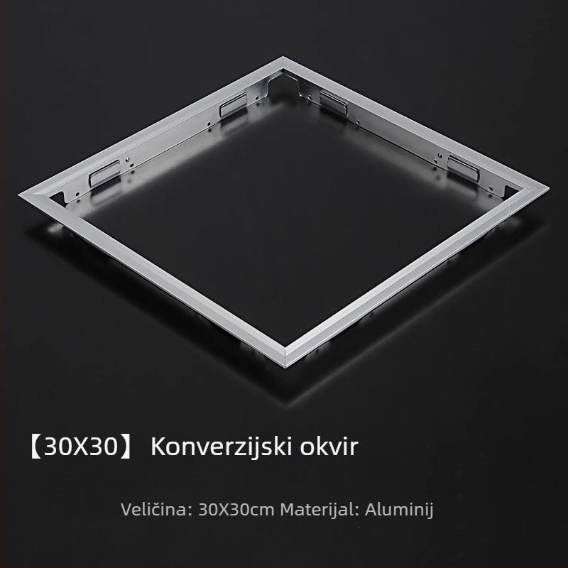 Integrirani okvir stropa kupaone s LED rasvjetom, 30x30 i 30x60 aluminijski okvir – dodaci