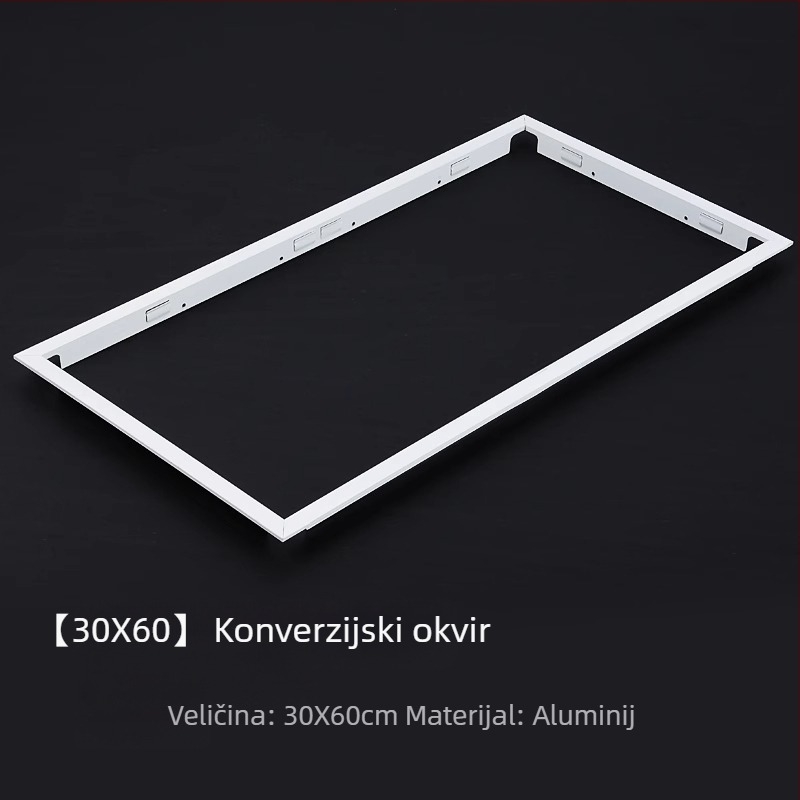 Integrirani okvir stropa kupaone s LED rasvjetom, 30x30 i 30x60 aluminijski okvir – dodaci