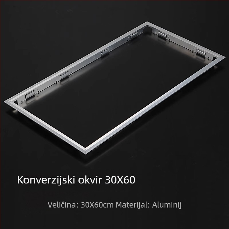Integrirani okvir stropa kupaone s LED rasvjetom, 30x30 i 30x60 aluminijski okvir – dodaci