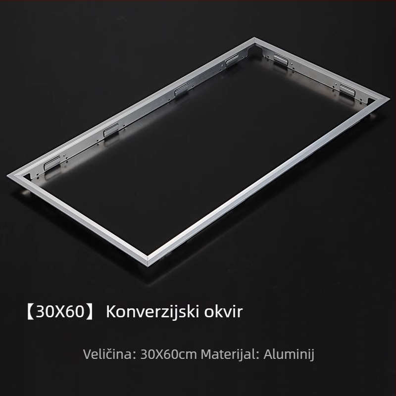 Integrirani okvir stropa kupaone s LED rasvjetom, 30x30 i 30x60 aluminijski okvir – dodaci