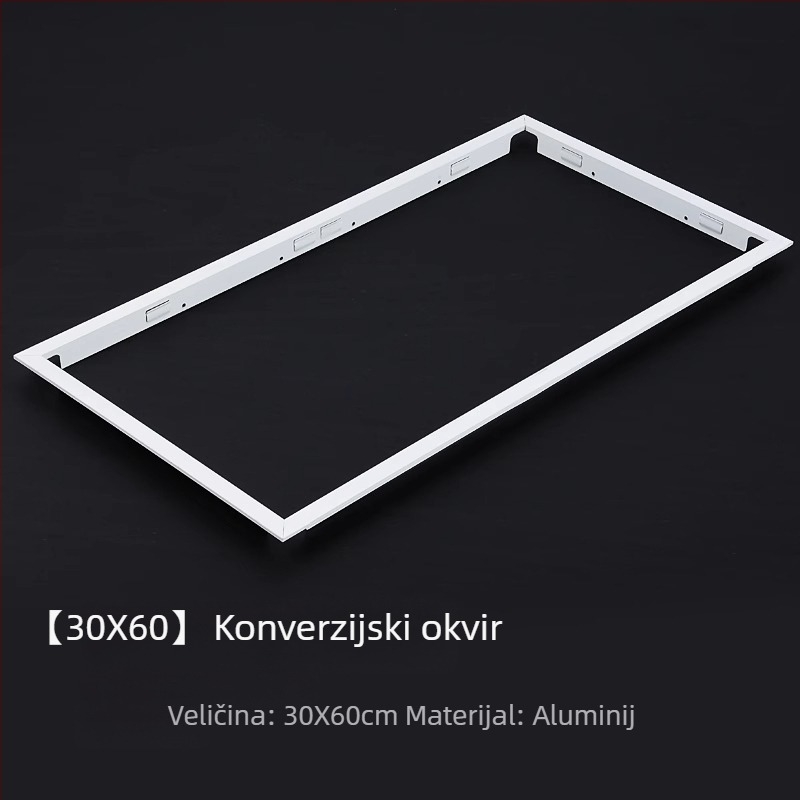 Integrirani okvir stropa kupaone s LED rasvjetom, 30x30 i 30x60 aluminijski okvir – dodaci