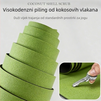 Joga podloga s protukliznom površinom, debela i šira, za kućnu upotrebu, ples i fitness, apsorpcija udaraca, tiha površina, geometrijski uzorak, veličina 183 × 80 cm, debljina 6 mm.