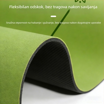 Joga podloga s protukliznom površinom, debela i šira, za kućnu upotrebu, ples i fitness, apsorpcija udaraca, tiha površina, geometrijski uzorak, veličina 183 × 80 cm, debljina 6 mm.