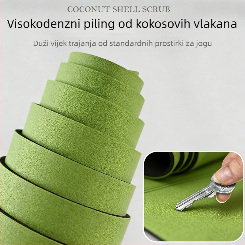 Joga podloga s protukliznom površinom, debela i šira, za kućnu upotrebu, ples i fitness, apsorpcija udaraca, tiha površina, geometrijski uzorak, veličina 183 × 80 cm, debljina 6 mm.
