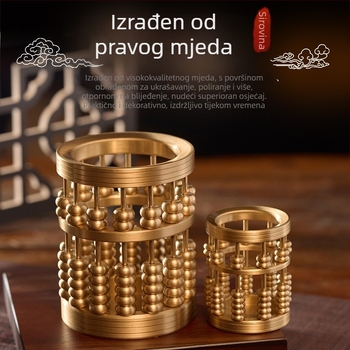 Dinghao latunski abakus držač olovke – kreativni set za pisanje, kućna i uredska dekoracija u kineskom stilu