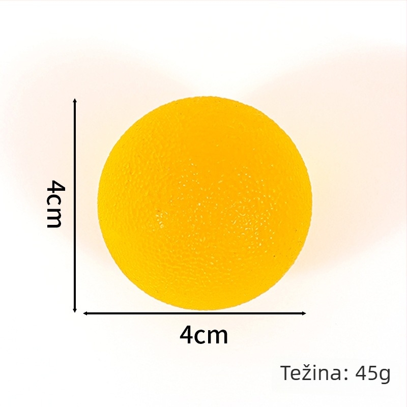 Silikonska lopta za jačanje hvata, jajoliki oblik, mekana gel tekstura, lopta za odbijanje, prsten za hvatanje s pet prstiju