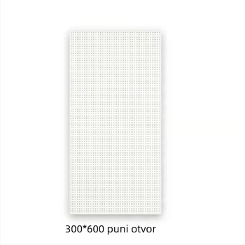 600x600 aluminijski perforirani panel za spušteni strop s mikrootvorima, za integrirane stropove, u urede, škole i tvornice