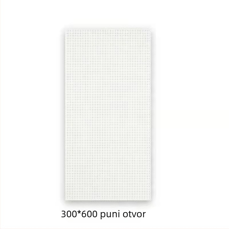 600x600 aluminijski perforirani panel za spušteni strop s mikrootvorima, za integrirane stropove, u urede, škole i tvornice